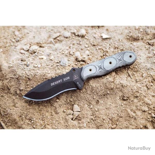 Couteau Fixe TOPS Desert Son Lame Acier 1095 Manche Micarta �tui Kydex USA TPDSON01