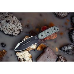 Couteau Fixe TOPS Stryker Defender Tool Lame Acier 1095 Manche Micarta &Eacute;tui Nylon USA TPDEFT01