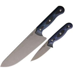 Set Couteaux TOPS Dicer Chef et Office Lame Acier S35VN Manche Micarta G10 &Eacute;tui Kydex USA TPDCR83