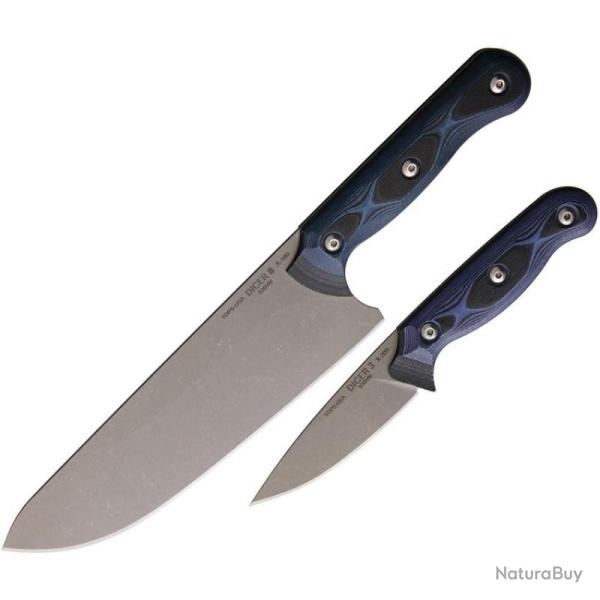 Set Couteaux TOPS Dicer Chef et Office Lame Acier S35VN Manche Micarta G10 �tui Kydex USA TPDCR83