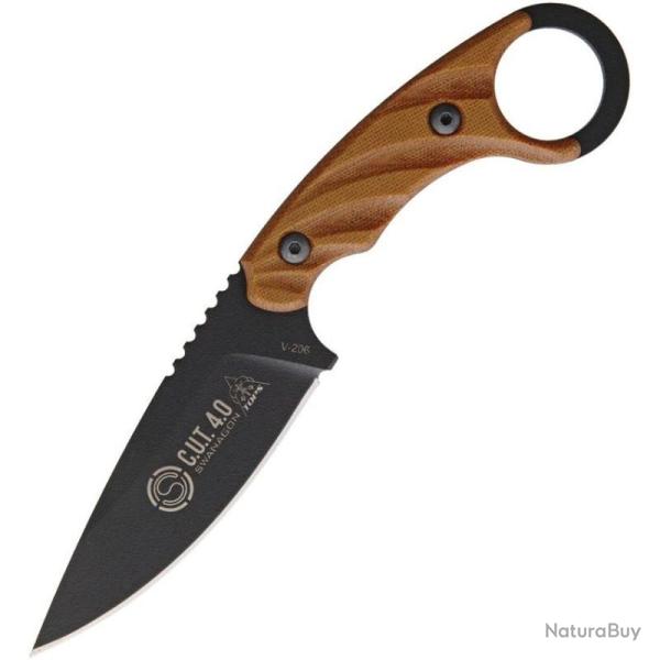 Couteau Fixe TOPS CUT 4.0 Combat Utility Tool Lame Acier 1095HC Manche Micarta �tui Kydex USA