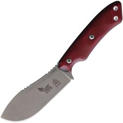 Couteau Fixe TOPS Camp Creek Fire Edition Lame Acier S35VN Manche G10 &Eacute;tui Cuir USA TPCPCKFE01