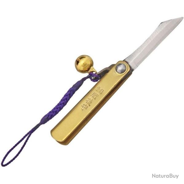 Couteau Higonokami SK Folder Brass Lame SK5 Manche Laiton Made In Japan HIGO02