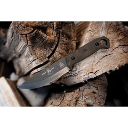 Couteau Fixe TOPS Brakimo Lame Acier 1095HC Manche Micarta &Eacute;tui Kydex USA TPBRAK02