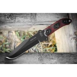 Couteau Fixe TOPS Black Heat Lame Acier 1095 Manche G10 &Eacute;tui Kydex USA TPBLKHT01