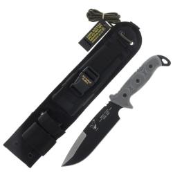 Couteau Fixe TOPS BEST Black Eagle Strike Team Lame Acier 5160 Manche Micarta &Eacute;tui Nylon USA
