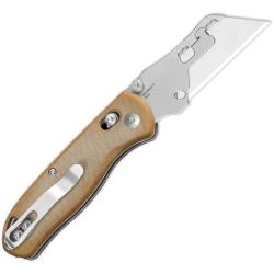Couteau Kizer Drop Bear Utility Uti Bear 2 Lame Acier SK5 Manche Micarta Marron Clutch Lock