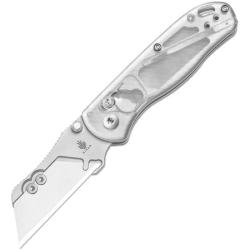Couteau Kizer Drop Bear Utility Lame Acier SK5 Manche Acrylique Blanc Clutch Lock KIV3619JA5