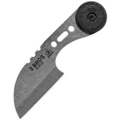 Couteau de Cou TOPS 3 Bros Sheepsfoot Lame Acier 1095HC Manche Micarta &Eacute;tui Kydex Collier USA
