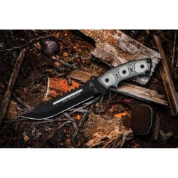 Couteau Fixe TOPS Steel Eagle 107C Lame Acier 1095HC Manche Micarta &Eacute;tui Kydex USA TP107C