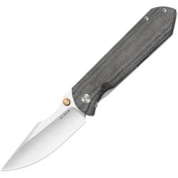 Couteau Kizer Harpoon Fold Lame Acier Elmax Satin Drop Point Manche Titane/Micarta Frame Lock