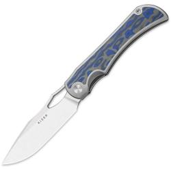 Couteau Kizer Allure Lame Acier S45VN Drop Point Manche Titane/Micarta Vortex Liner Lock KI4763LDA1