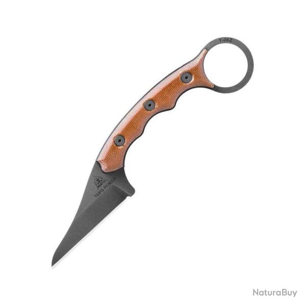 Couteau Fixe TOPS Poker Lame Acier 1095HC Manche Micarta �tui Kydex USA TPTPKR03