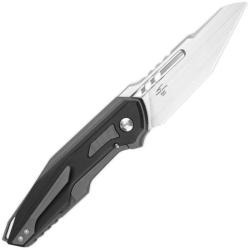Couteau Kizer Zero Lame Acier S45VN Reverse Tanto Manche Titane/Alu Gris Noir Frame Lock KI3664A2