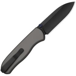 Couteau Kizer Drop Bear Zero Lame Acier Elmax DLC Drop Point Manche Aluminium Button Liner Lock