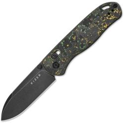Couteau Kizer Drop Bear Lame Acier Nitro-V Drop Point Manche Bois de Rose Clutch Lock KI3619A6