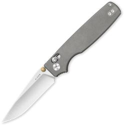 Couteau Kizer Original 2 Lame Acier 14C28N Drop Point Manche Aluminium Gris Clutch Lock KI36052MA1