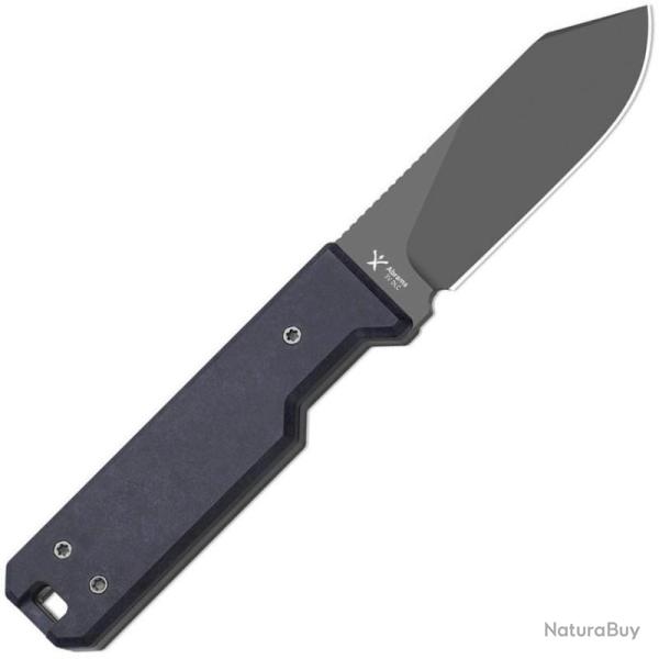 Couteau Kizer Abrams Lame Acier CPM 3V Spey Point Manche Richlite/Carbon Waves Etui Kydex KI1133A1