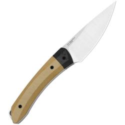 Couteau Kizer Momo Fix 3 Lame Acier S35VN Drop Point Manche Micarta/Carbone Etui Kydex KI1124A2