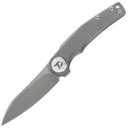 Couteau Dreamtech Lame Acier M390 Manche Titane Gris Frame Lock DTK9618G