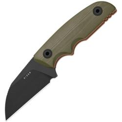 Couteau Kizer Snick Lame Acier AEB-L Sheepsfoot Manche G10 Vert Olive Etui Kydex KI1085A3