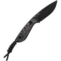 Couteau Kizer Buddy Lame Acier M390 Drop Point Manche Fat Carbon White Storm Etui Kydex KI1081A9