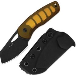Couteau Kizer Hornet Lame Acier 14C28N Sheepsfoot Manche PEI Jaune Etui Kydex KI1074A1