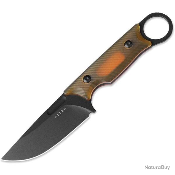 Couteau Kizer Cabox Lame Acier Nitro-V Drop Point Manche PEI Etui Kydex KI1048A6