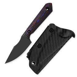 Couteau Kizer Mini Harpoon Lame Acier CPM-S45VN Drop Point Manche Fat Carbon Etui Kydex KI1040S9