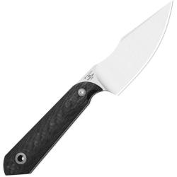 Couteau Kizer Mini Harpoon Lame Acier M390 Drop Point Manche Fibre de Carbone Etui Kydex KI1040S8