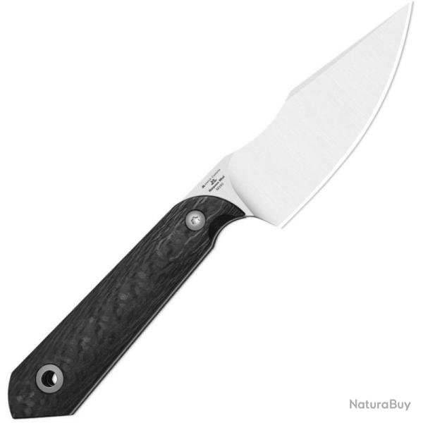 Couteau Kizer Mini Harpoon Lame Acier M390 Drop Point Manche Fibre de Carbone Etui Kydex KI1040S8