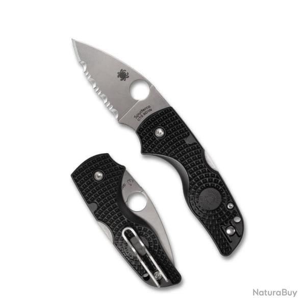 Couteau Spyderco Lil' Native Lightweight Lame Acier CTS-BD1N Manche FRN Lockback USA SC230SBK