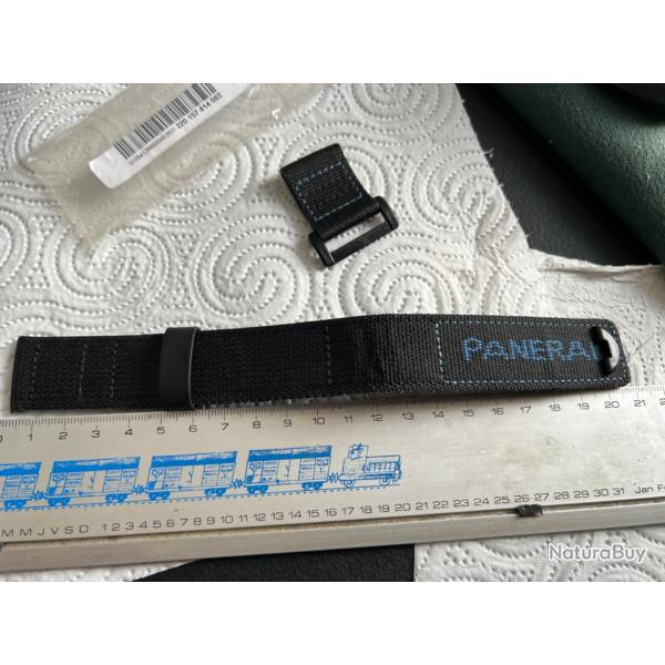 PANERAI bracelet textile nylon noir 1 pi�ce pour lugs 24 mm