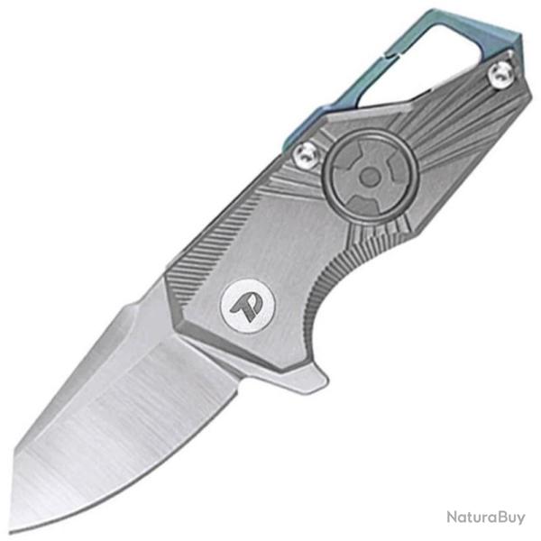 Couteau Dreamtech Lame Acier S35VN Reverse Tanto Manche Titane Anodis� Gris Frame Lock DTK5313G