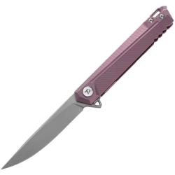 Couteau Dreamtech Lame Acier S35VN Manche Titane Rose/Violet Sculpt&eacute; Frame Lock DTK5311P