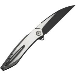 Couteau We Knife Fluxor Lame Wharncliffe Acier M390 Manche Titane Satin Noir Nested Liner WE230714