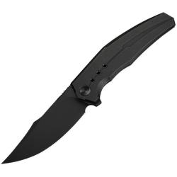 Couteau We Knife Kyklos Lame Clip Point Acier M390 Manche Titane Noir Frame Lock WE230861