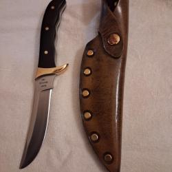 Buck "Akonua" usa &Eacute;tui cuir &eacute;tat proche du neuf ancienne fabrication !!