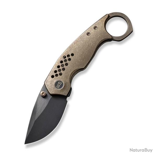 Couteau We Knife Envisage Lame Acier CPM 20CV Manche Titane Bronze Frame Lock WE220133