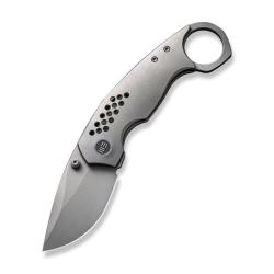Couteau We Knife Envisage Lame Acier CPM 20CV Manche Titane Gris Frame Lock WE220131