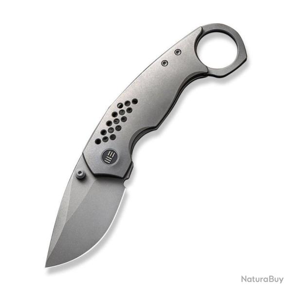 Couteau We Knife Envisage Lame Acier CPM 20CV Manche Titane Gris Frame Lock WE220131