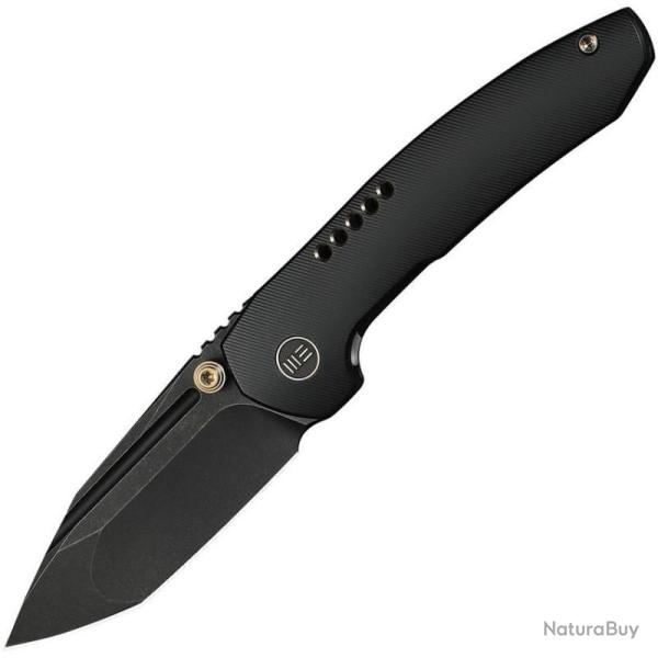 Couteau We Knife Micro Trogon Lame Acier M390 Manche Titane Noir Frame Lock WE240431