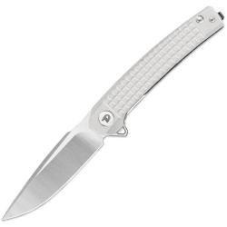 Couteau Dreamtech Lame Acier D2 Drop Point Manche G10 White Liner Lock DTK3613GW