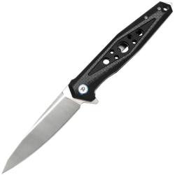 Couteau Dreamtech Lame Acier D2 Spear Point Manche G10 Noir Fibre de Carbone Liner Lock DTK3347C