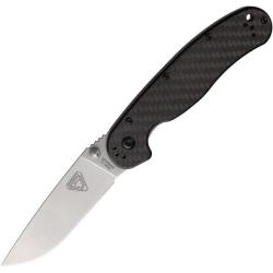 Couteau Pliant Ontario RAT 1.5 Lame Acier MagnaCut Manche G10 Fibre Carbone Fabrication Taiwan