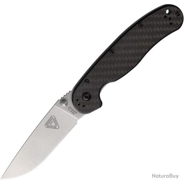 Couteau Pliant Ontario RAT 1.5 Lame Acier MagnaCut Manche G10 Fibre Carbone Fabrication Taiwan