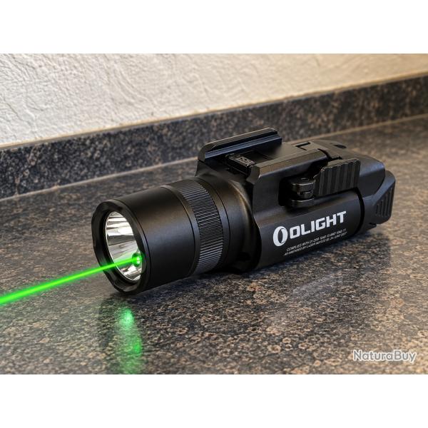 Olight Baldr Pro R | Lampe tactique avec laser vert & 1350 lumens LED