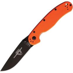 Couteau Pliant Ontario RAT II Linerlock Lame AUS-8 Manche Nylon Orange Fabrication Taiwan ON8861OR