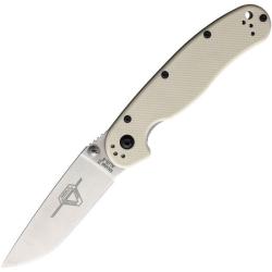 Couteau Pliant Ontario RAT II Linerlock Lame AUS-8 Manche Nylon Ivoire Fabrication Taiwan ON8861BONE