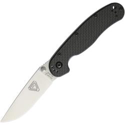 Couteau Pliant Ontario RAT II Linerlock Lame AUS-8 Manche Carbone ON8836
